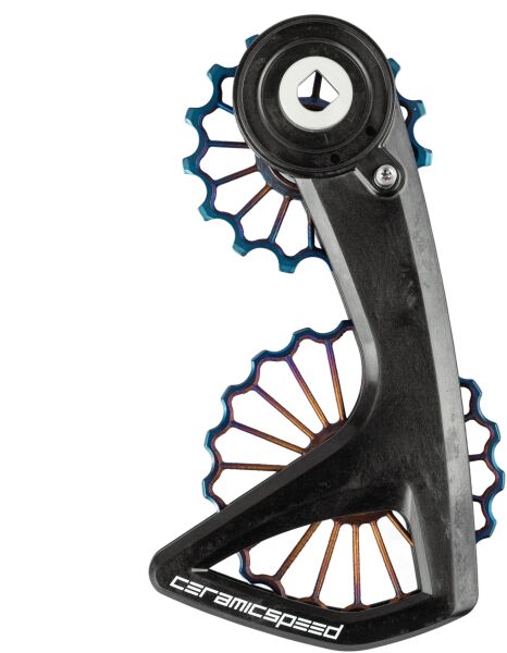 CeramicSpeed OSPW RS 3D Printed Hollow Ti alt SRAM Red/Force AXS Oil Slick PVD Ctd