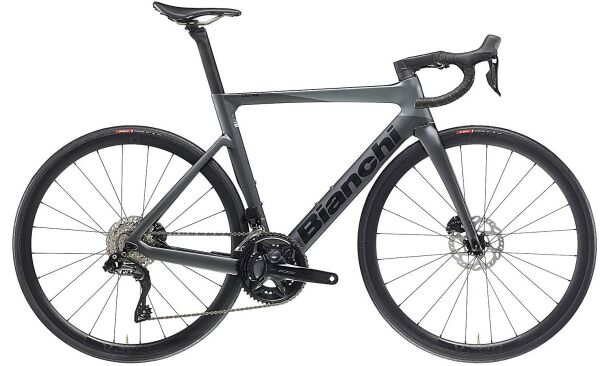 Bianchi Oltre Race, Shimano 105 12-fach, Grey/Black- full matt 53 cm
