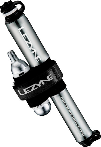 Lezyne Minipumpe CNC Pressure Drive CFH hellgrau-glänzend